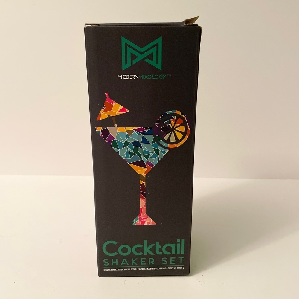 Modern Mixology 8-Piece Cocktail Shaker Set Bartender Kit - Silver